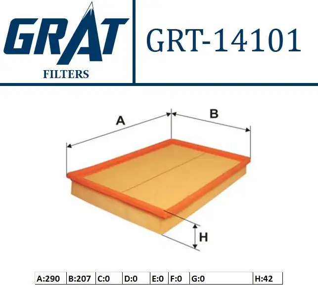 GRAT 14101 Hava Filtresi 835626