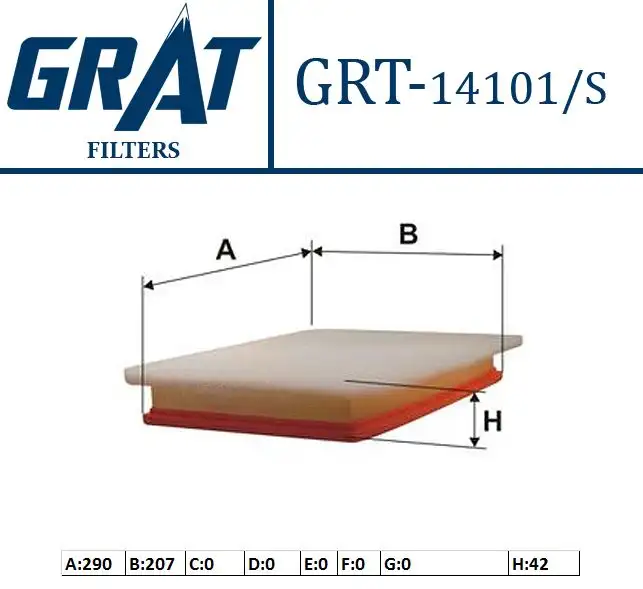 GRAT 14101S Hava Filtresi 834159