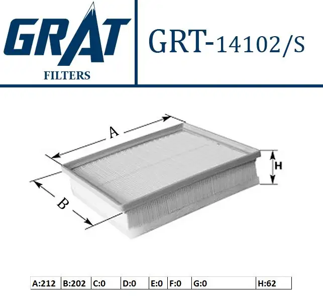 GRAT 14102S Hava Filtresi 5834043