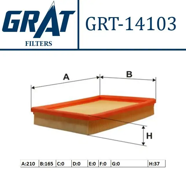 GRAT 14103 Hava Filtresi 834581