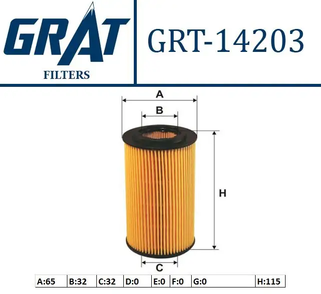 GRAT 14203 Yağ Filtresi 650319