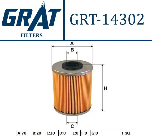 GRAT 14302 Yakıt Filtresi 818531