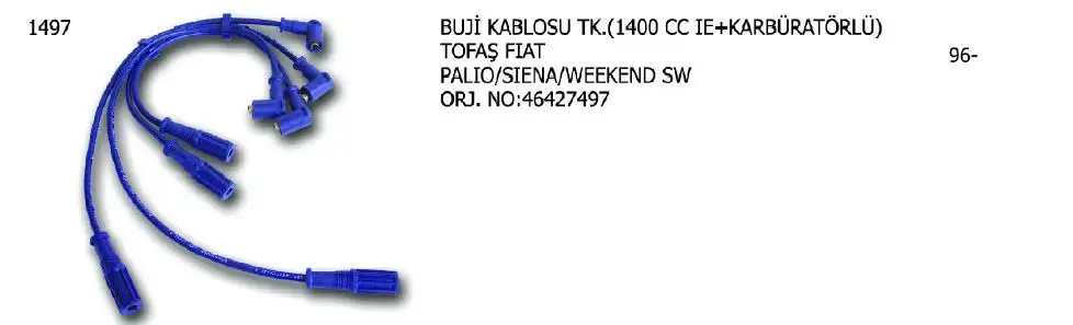 ÜNÜVAR 1497 Buji Kablosu BY482BPR6E