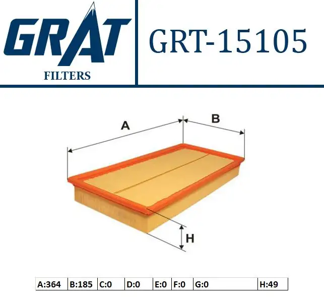 GRAT 15105 Hava Filtresi 1J0129620