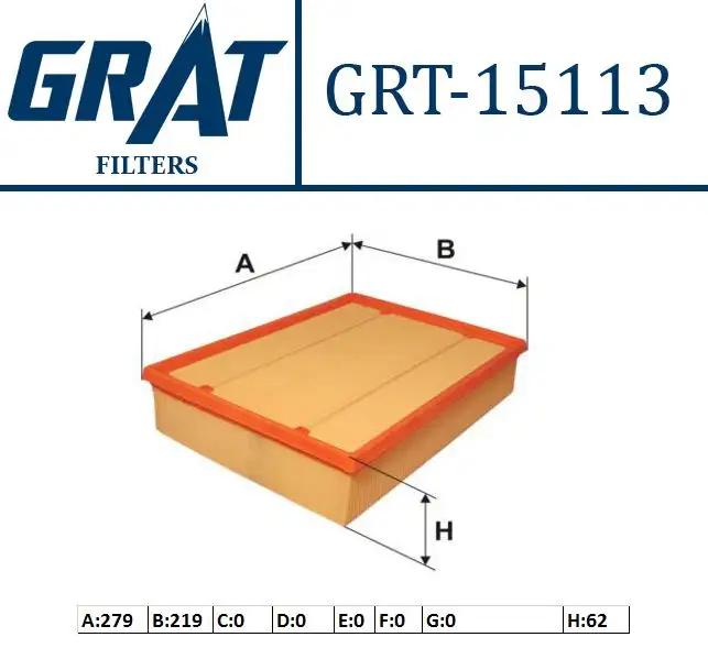 GRAT 15113 Hava Filtresi 074129620