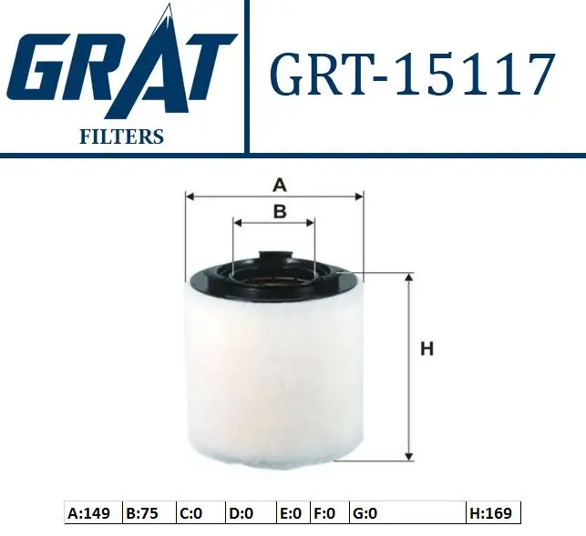 GRAT 15117 Hava Filtresi 6R0129620A