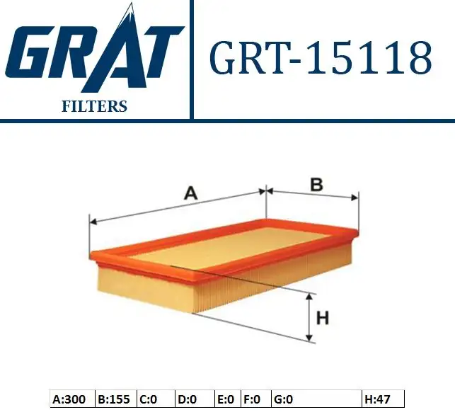 GRAT 15118 Hava Filtresi 03E129620