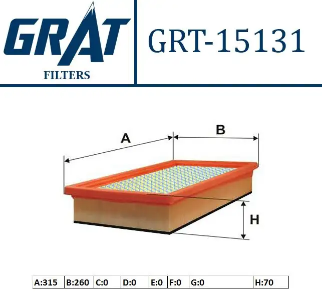 GRAT 15131 Hava Filtresi 2H0129620A
