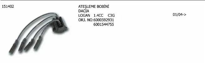 ÜNÜVAR 151402 Bobin 6001544755