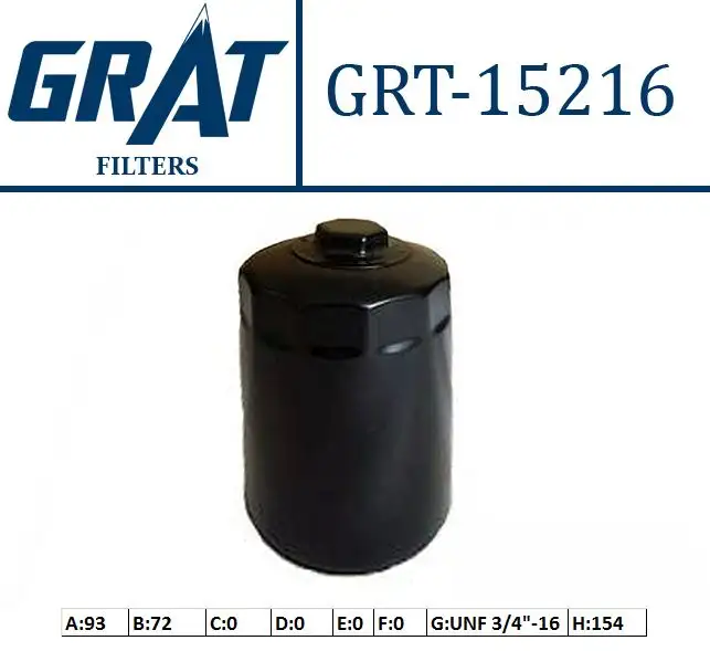 GRAT 15216 Yağ Filtresi 068115561B
