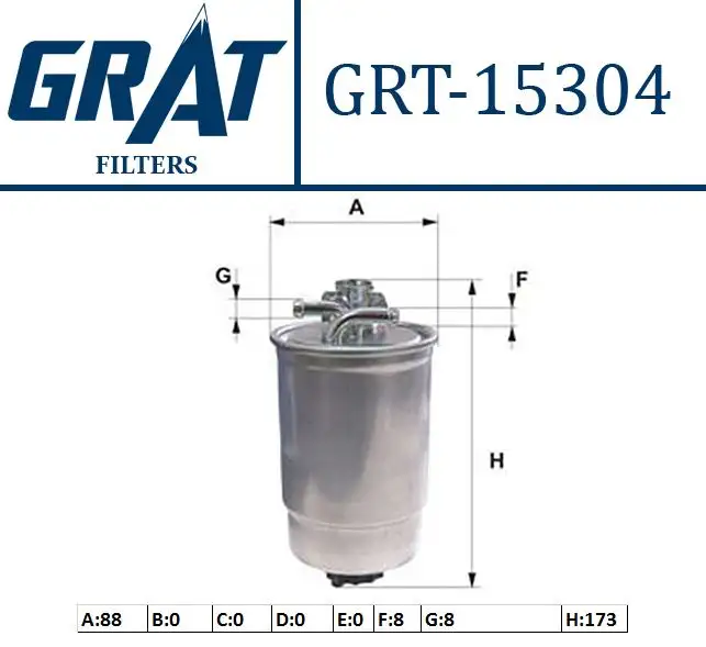 GRAT 15304 Yakıt Filtresi 1H0127401C