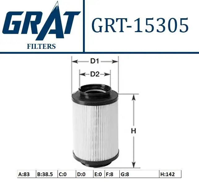 GRAT 15305 Yakıt Filtresi 1K0127434A