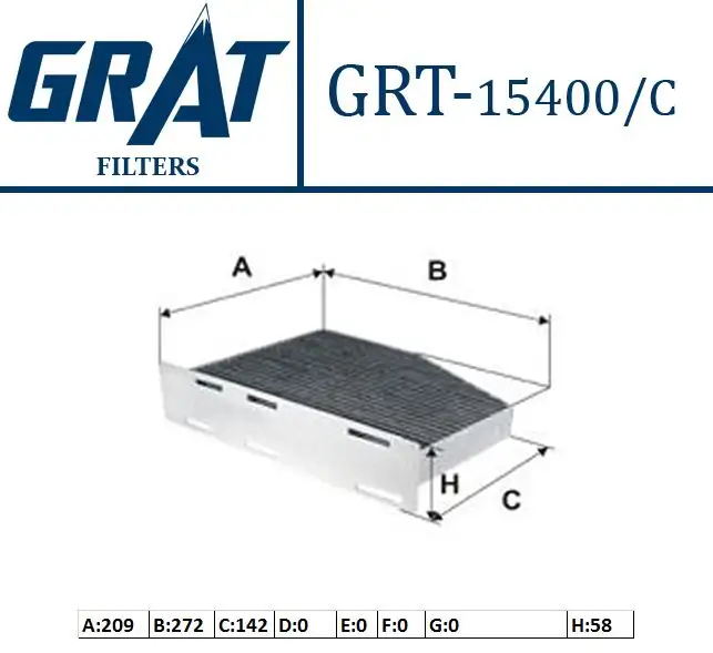 GRAT 15400C Polen Filtresi (Karbonlu) 1K1819653B