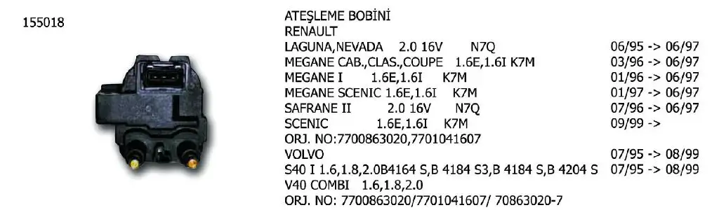 ÜNÜVAR 155018-2 Bobin