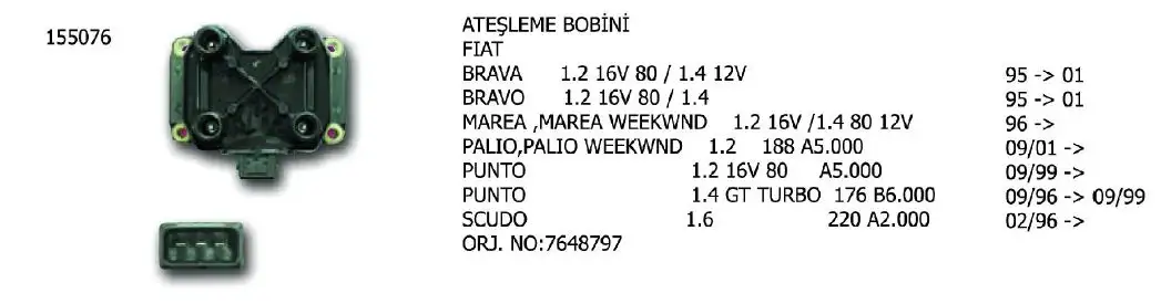 ÜNÜVAR 155076-2 Bobin