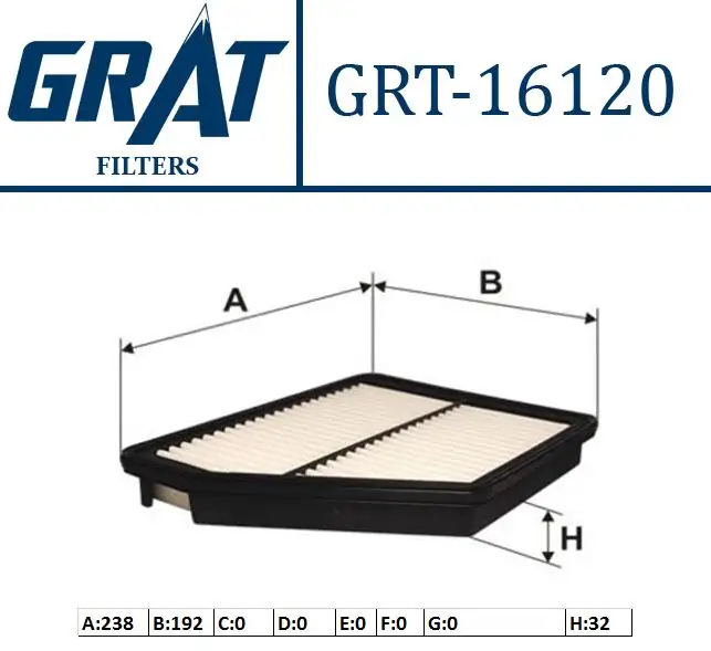 GRAT 16120 Hava Filtresi 2811317500