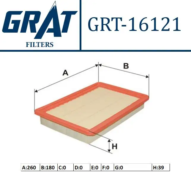 GRAT 16121 Hava Filtresi 2811323001