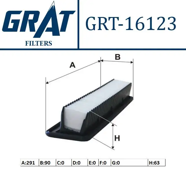 GRAT 16123 Hava Filtresi 281130X200