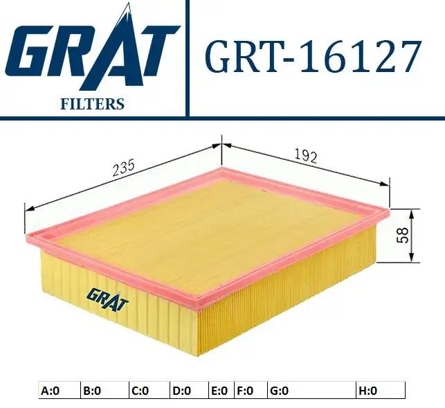 GRAT 16127 Hava Filtresi 281133K010