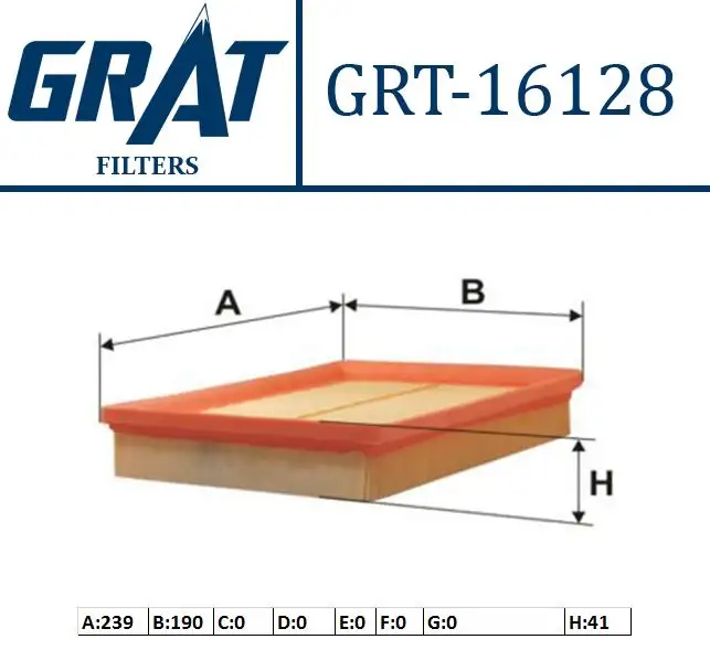 GRAT 16128 Hava Filtresi 2811337101