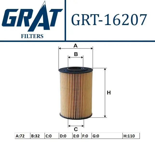 GRAT 16207 Yağ Filtresi 2632027401