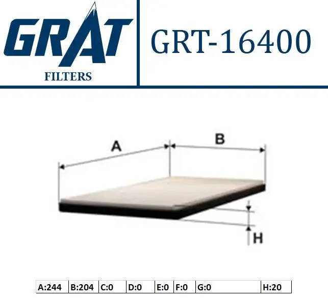 GRAT 16400 Polen Filtresi 971332H001
