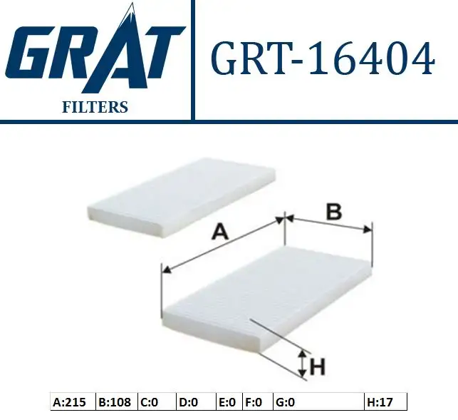 GRAT 16404 Polen Filtresi 971332E910