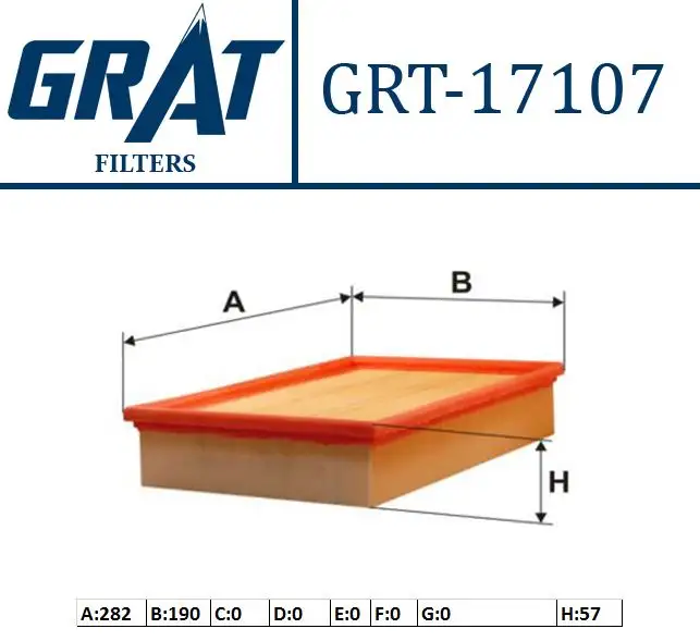 GRAT 17107 Hava Filtresi 3M519601AA