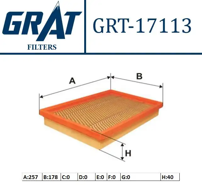 GRAT 17113 Hava Filtresi 96MF9601AB