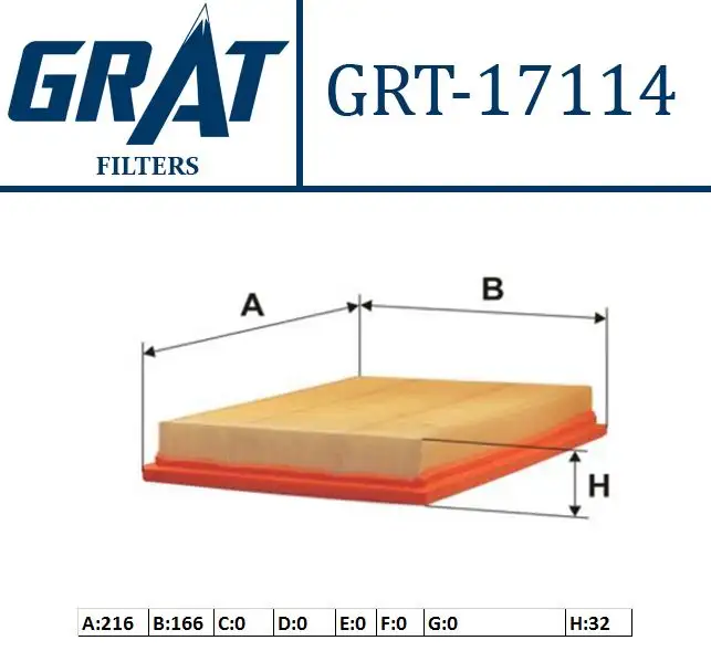 GRAT 17114 Hava Filtresi TAMT9601FBNZ