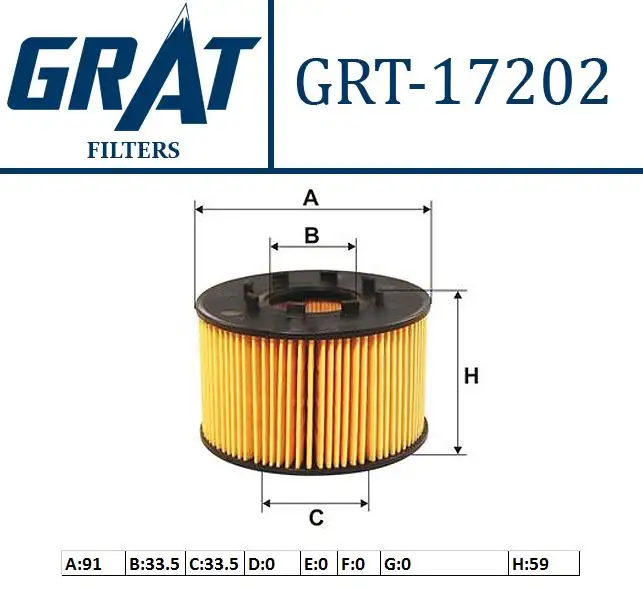 GRAT 17202 Yağ Filtresi XS7Q6744AA