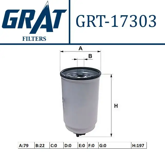 GRAT 17303 Yakıt Filtresi 6C119176AB