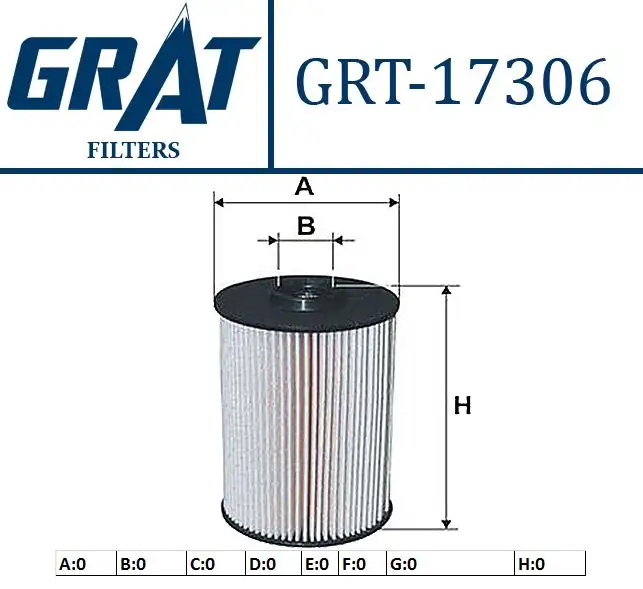 GRAT 17306 Yakıt Filtresi 31336192