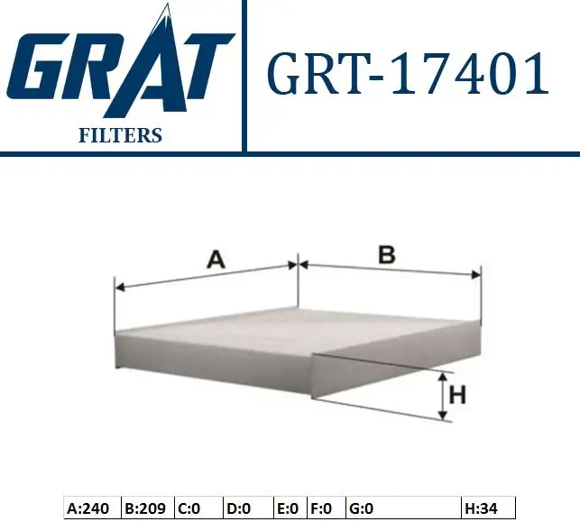 GRAT 17401 Polen Filtresi 3M5J18D543BA