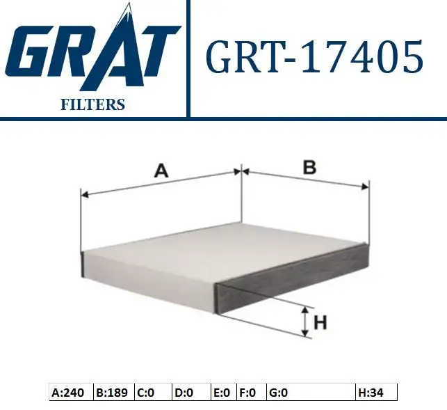 GRAT 17405 Polen Filtresi 2S6H16N619AA