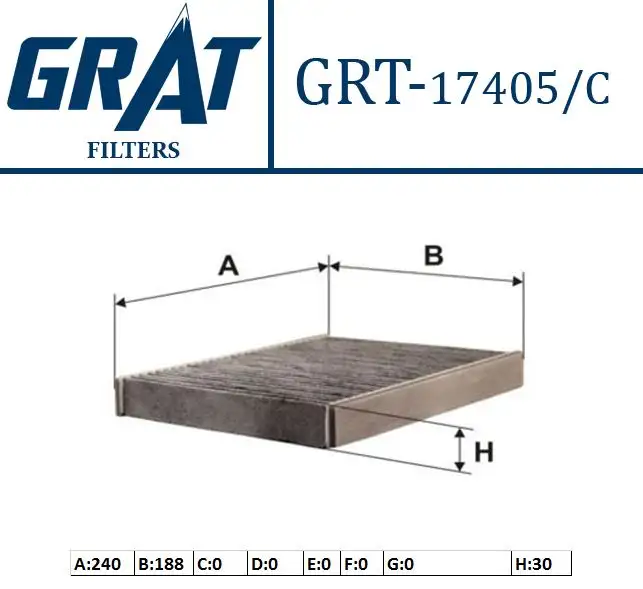 GRAT 17405C Polen Filtresi (Karbonlu) 2S6H19G244AA