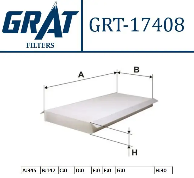 GRAT 17408 Polen Filtresi 96FW19G244AA