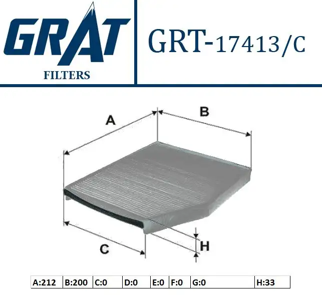 GRAT 17413C Polen Filtresi (Karbonlu) BK2119G244AA