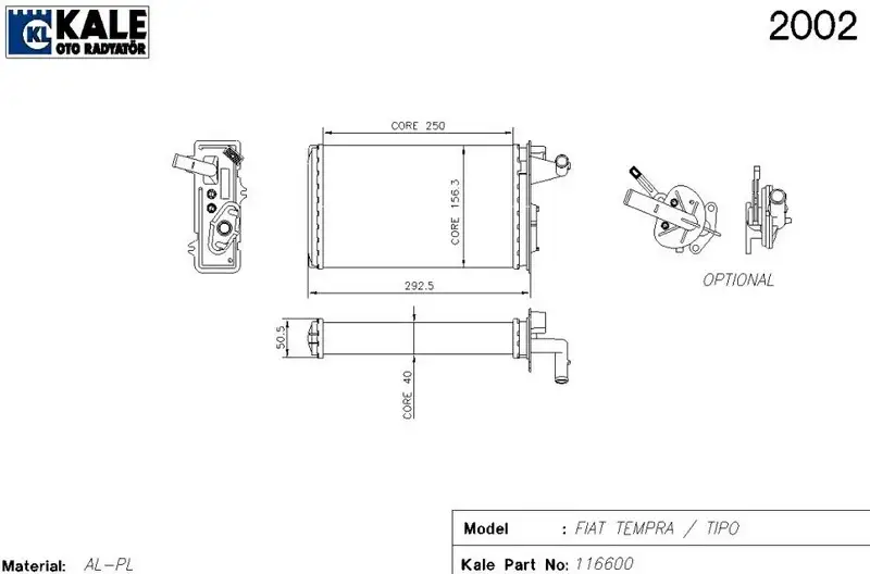 KALE 1781842AL Kalorifer Radyatörü