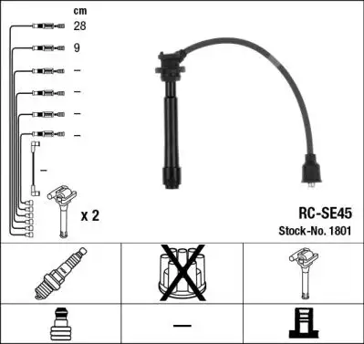 NGK 1801 (RCSE45) Buji Kablosu