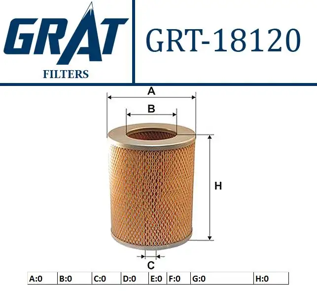 GRAT 18120 Hava Filtresi 1780131050