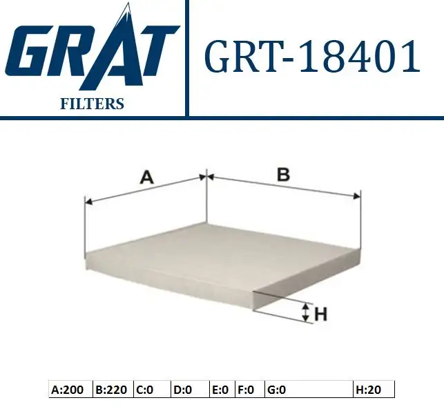 GRAT 18401 Polen Filtresi 8856802030