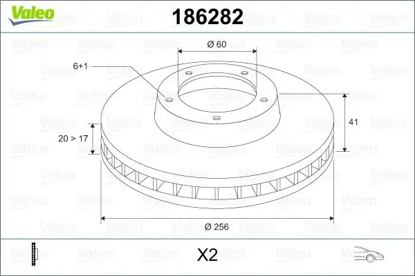 VALEO 186282 Ön Fren Diski