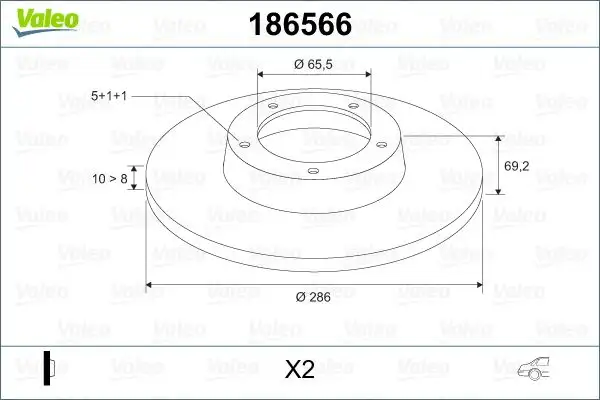 VALEO 186566 Arka Fren Diski