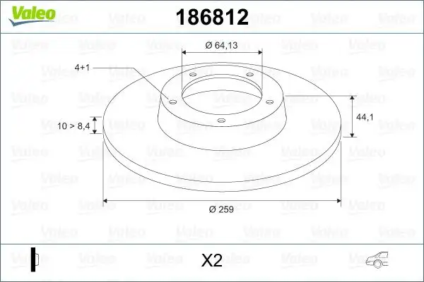 VALEO 186812 Arka Fren Diski 34216774987