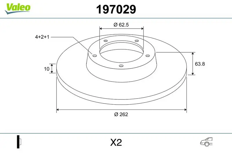 VALEO 197029 Arka Fren Diski 584111C800