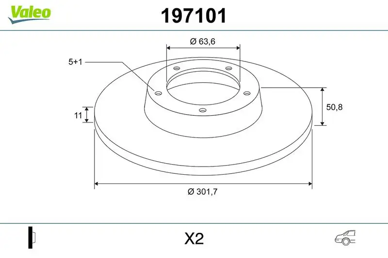 VALEO 197101 Arka Fren Diski
