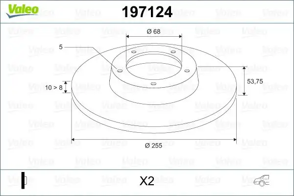 VALEO 197124 Arka Fren Diski 4B0615601A