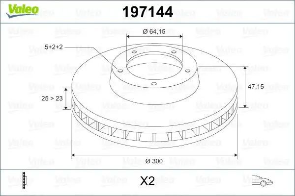VALEO 197144 Ön Fren Diski 45251S6MA10