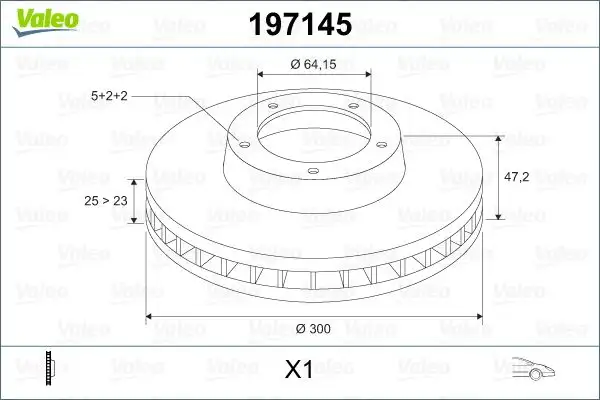 VALEO 197145 Ön Fren Diski 45251SEAE30